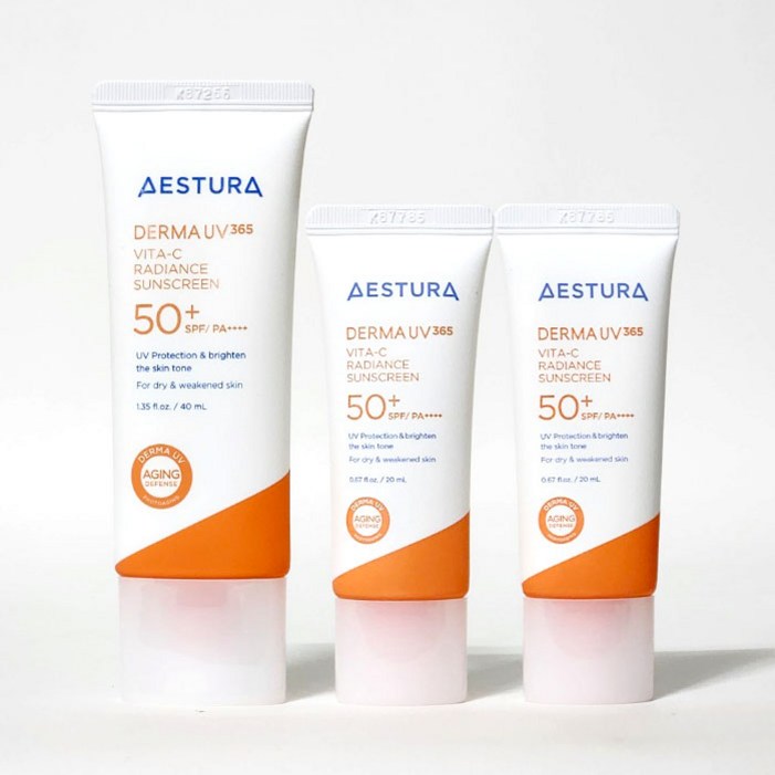 에스트라 더마UV365 비타C 광채수분 선크림 40ml+20ml*2개