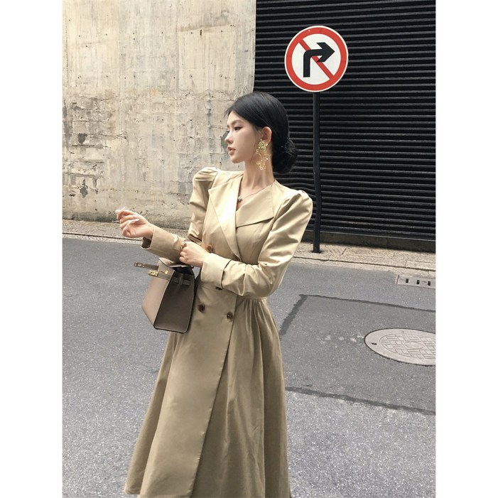 웨스트 미디 트렌치 원피스