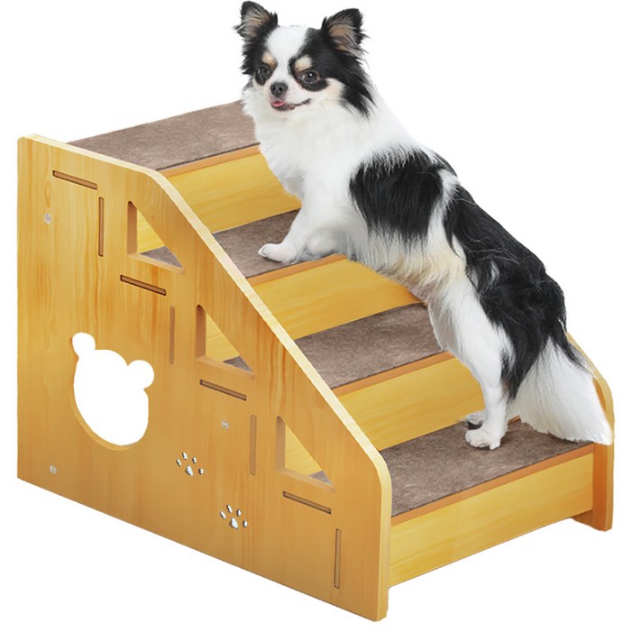 원목 프리미엄 강아지 프리미엄 안심 계단 3단 논슬립  자연감 인테리어, 1개