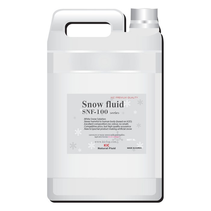 국내생산 SNF100 스노우액 스노우용액 KIC 스노우머신 인공눈 Fake Snow 눈송이 snow flake 5.2L