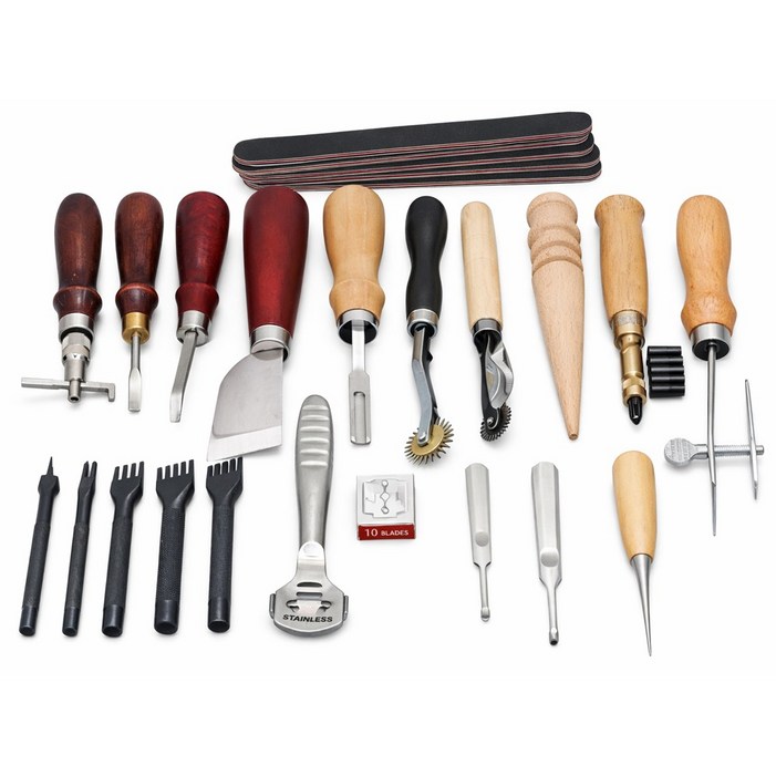 leathercraft 가죽공예공구 가죽공예도구 가죽공예기구 가죽공구 세트 공방공구, 가죽공예 도구세트B, 1세트