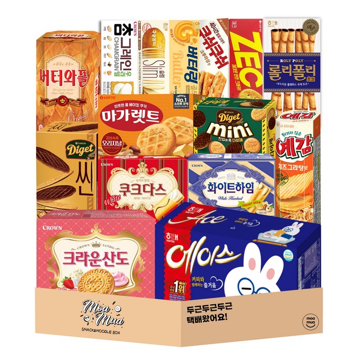 모아무아 다양하게 골라담은 사무실 비스킷 15종세트, 1개 모아무아 다양하게 골라담은 사무실 비스킷 15종세트, 1개