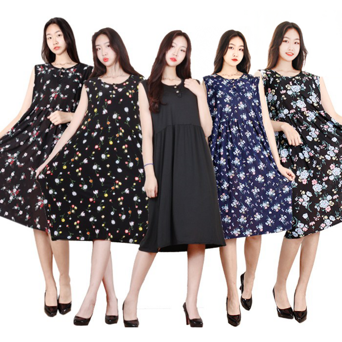 자체제작 사자마트  빅사이즈 5599  냉장쿨나시 원피스