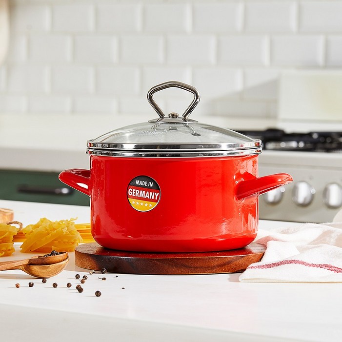 콕스타 독일냄비 프리머스레드 인덕션냄비, 레드, 16cm  16cm  20cm  24cm, 1개