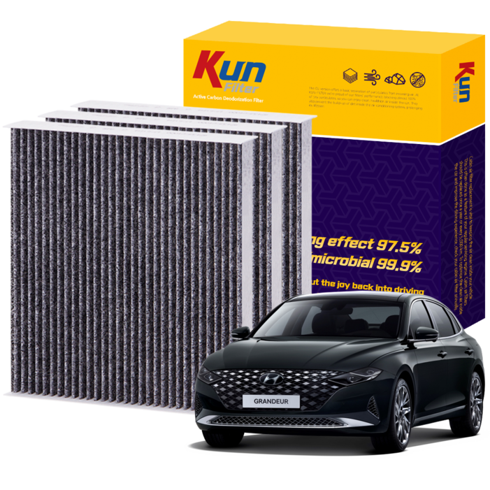 1+1+1 쿤필터 활성탄 자동차 에어컨필터 현대