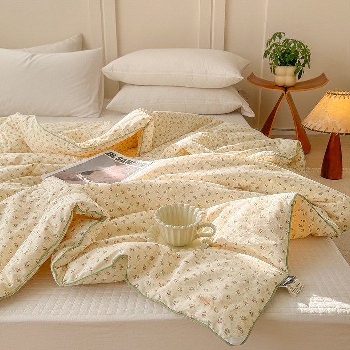 수스존  먼지없는 고밀도 순면 100 부드러운 사계절 차렵이불