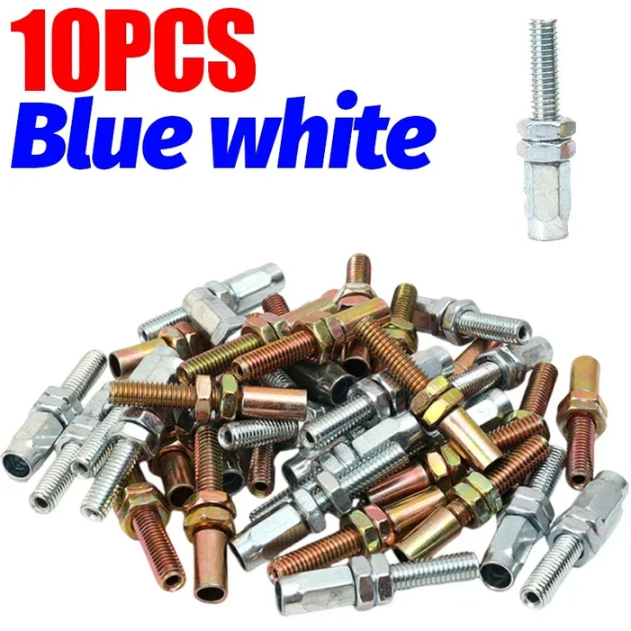 10개 M6 스로틀 클러치 케이블 와이어 조절 나사 볼트 (오토바이 ATV 스쿠터 고카트 핏 기화기 라인 금속용