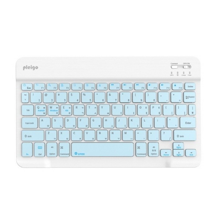 플레이고 무선 저소음 휴대용 파스텔 슬림 블루투스 키보드