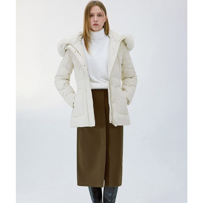 리스트 폭스퍼 퀼팅 벨티드 덕다운 패딩TSDJPO82130