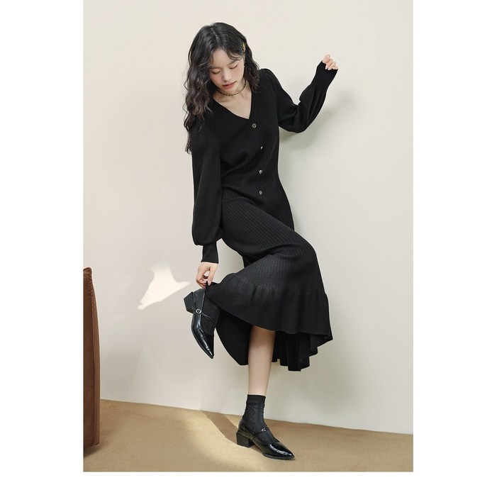 KUOSE 쿠오세 긴팔 스웨터 롱 원피스