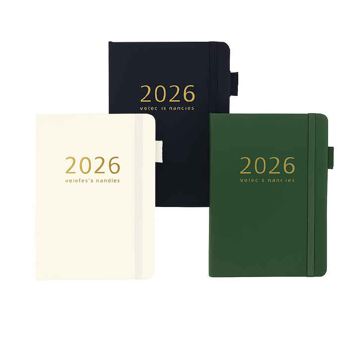 A5다이어리 2026년 플래너 신년 판촉물 데일리 일기장 노트 필사 육아 일기 감사 독서 기록, 2개, 오일리그린