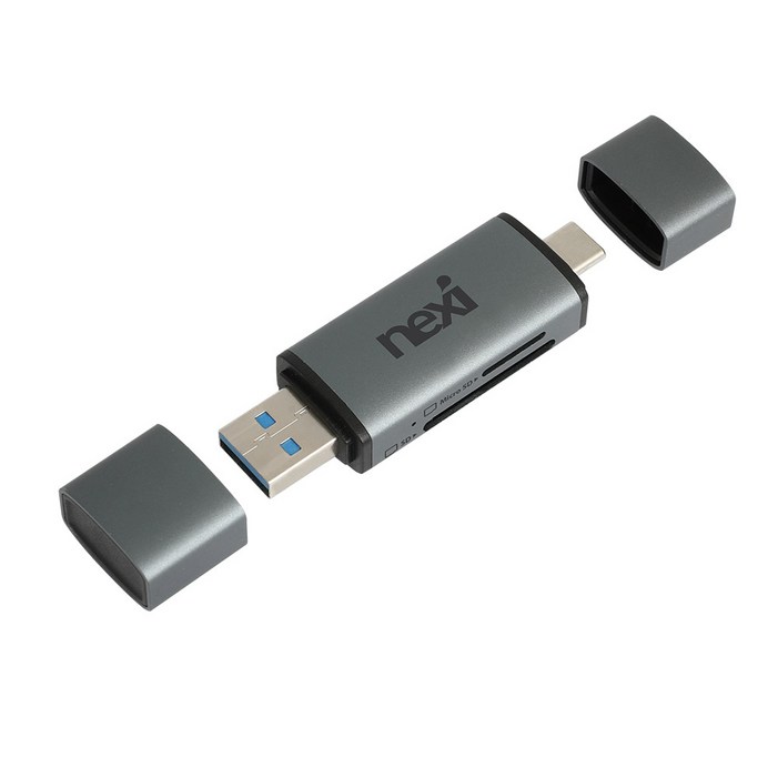 넥시 USB3.1 C타입 to USB3.0 멀티 카드리더기 NX1479