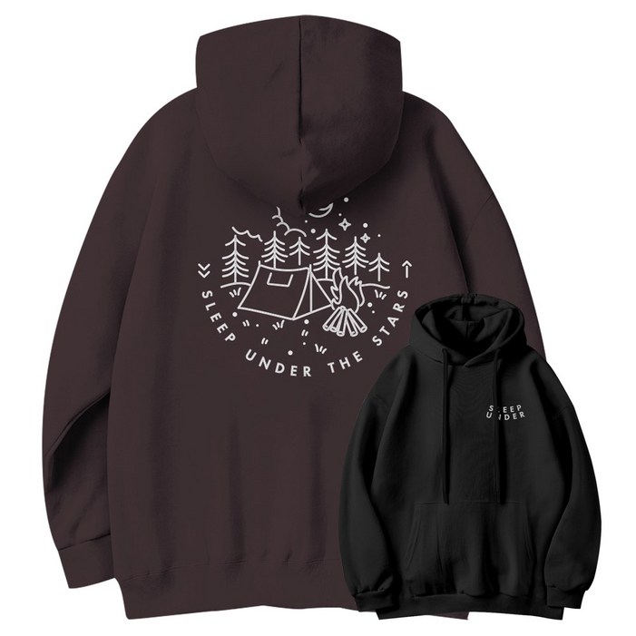 더팀 언더슬립 기모 후드티 남여공용 빅사이즈 4XL까지4컬러