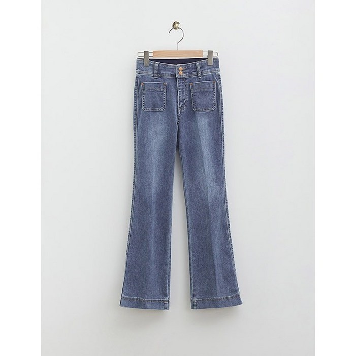 로엠 정소민착용 포켓 롱 부츠컷 데님2colorsRMTJE11G95