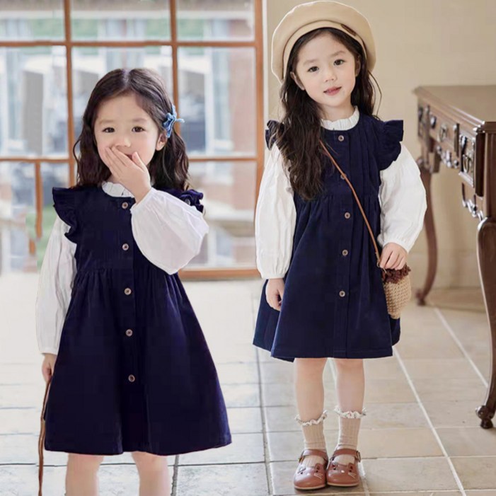 더사랑이 쇼피아프릴세트 키즈 아동복 유아 상하복 브라우스원피스 세트 여아상하복세트 등원룩 나들이룩 치마상하복