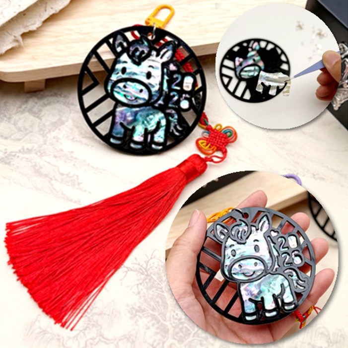 2026년 새해 말띠 만들기키트, 20세트, 병오년 말 자개 키링만들기