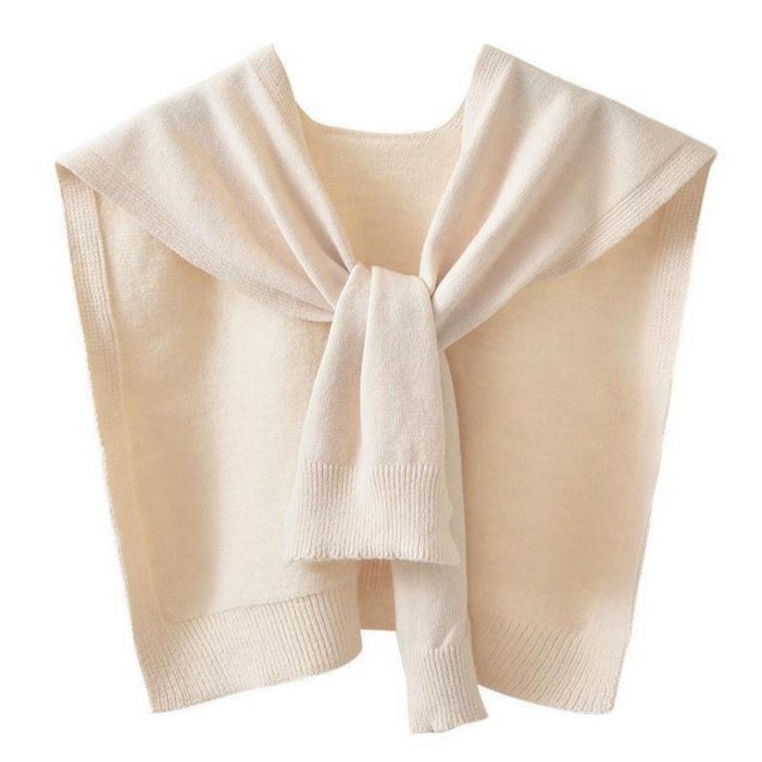 Siluno 니트 어깨 숄 케이프 가디건