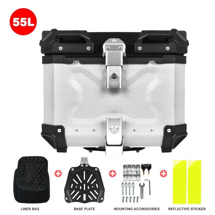 오토바이 탑박스  45L 55L 65L 탑 박스 범용 트렁크 테일 케이스 BMW R1250GS R1200GS F900XR G310GS F850GS 용 후면 수하물 도구