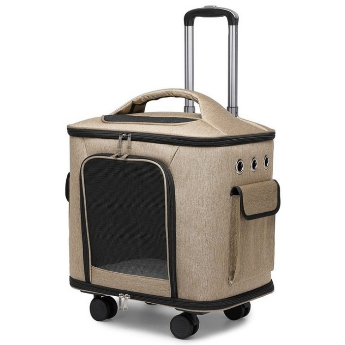 Luofu 4륜 강아지 캐리어  접이식 고양이 이동장 반려동물  이동가방