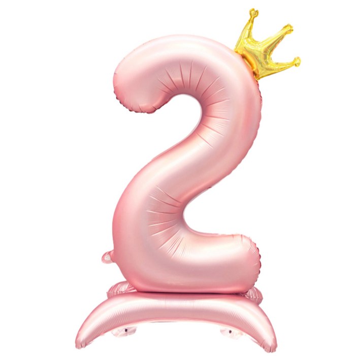 스마일파티 초대형 100cm 스탠딩 왕관 숫자 풍선 자립형