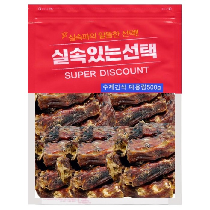 실속있는선택 오리뼈간식 대용량 500g 또는100g추가 선택, 오리목뼈500, 1개, 500g