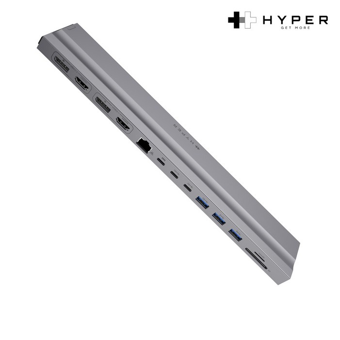 하이퍼드라이브 13in2 듀얼 USBC 멀티허브 도킹스테이션 4K HDMI PD충전 맥북 노트북 호환, 단품 1개, 1개