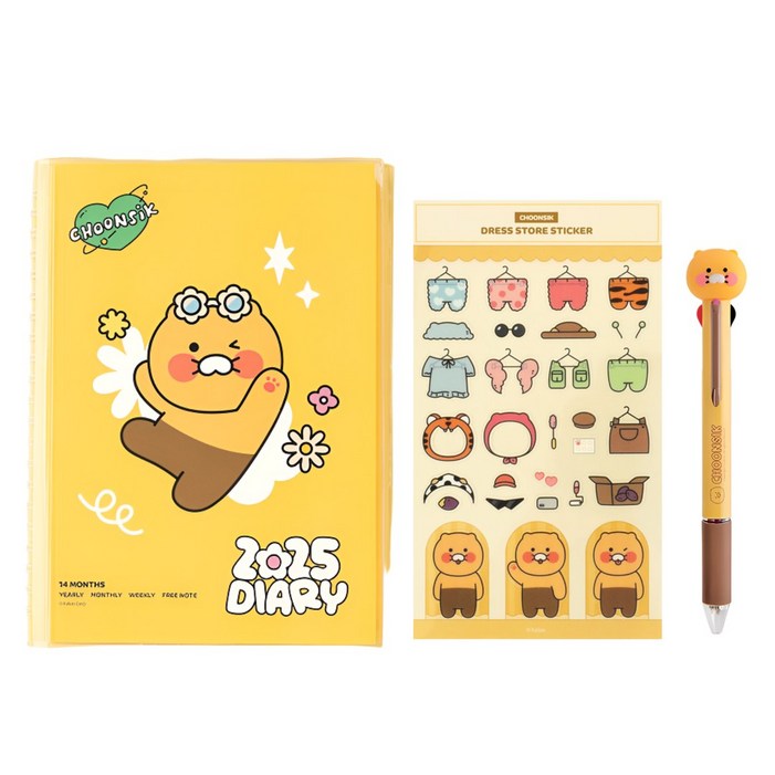 카카오 춘식이 2025년 6공 다이어리  스티커