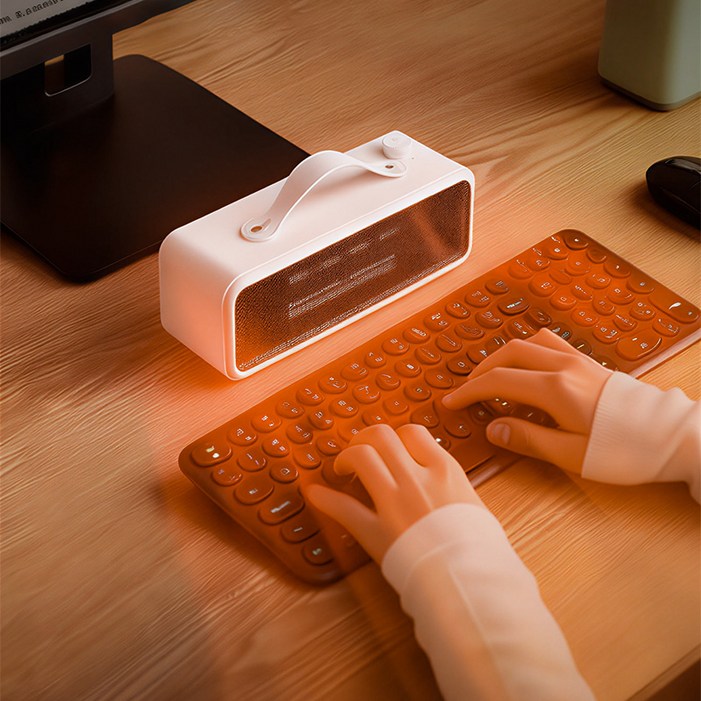 탁상용 PTC 온풍기 사무실 가정용 저소음 절전형 미니 히터 과열 보호