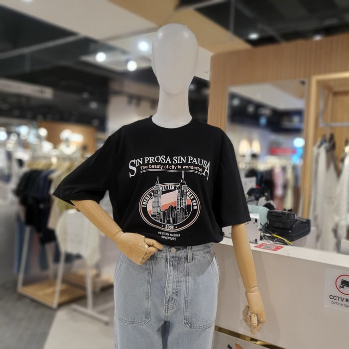 플라스틱아일랜드시티 프린트 티셔츠 CH481Q2