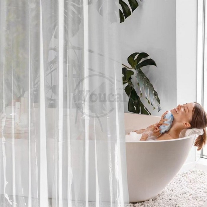 목욕용품 바쓰 투명 샤워커튼 호텔 화장실 욕실 물 튐