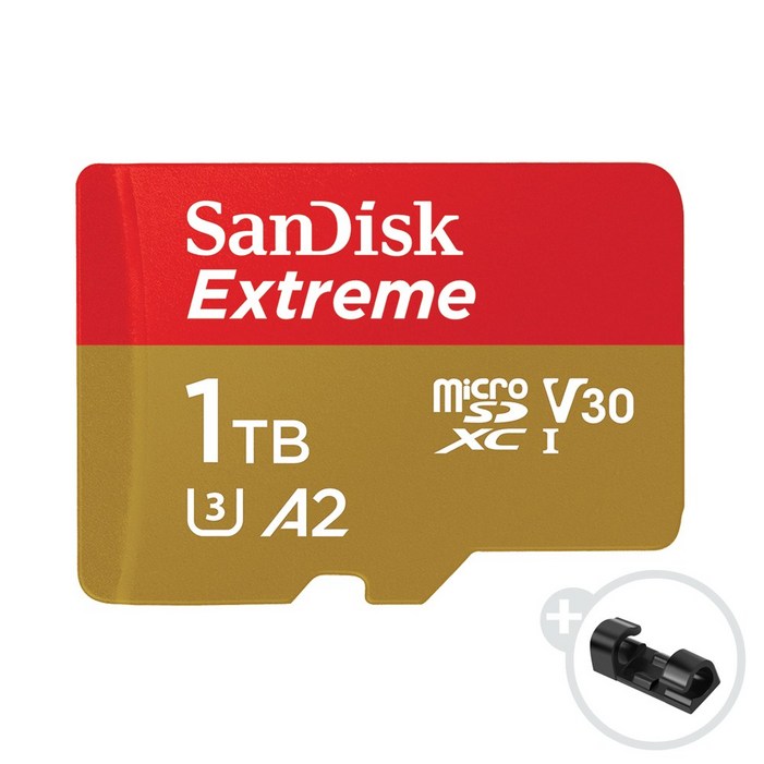 샌디스크 익스트림 마이크로 SD 카드 + 데이터 클립, 1TB 4