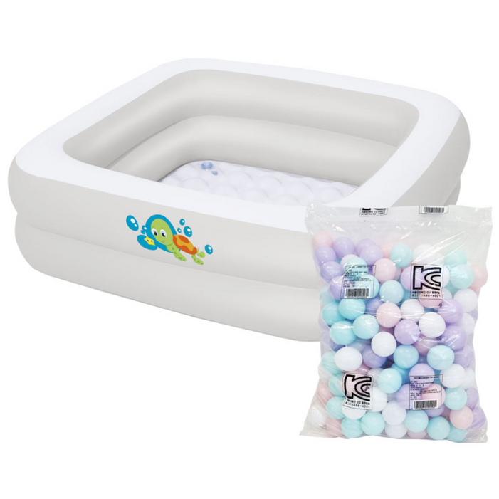 BW 51116 엠보싱 유아사각 풀장  파스텔볼풀공 200P