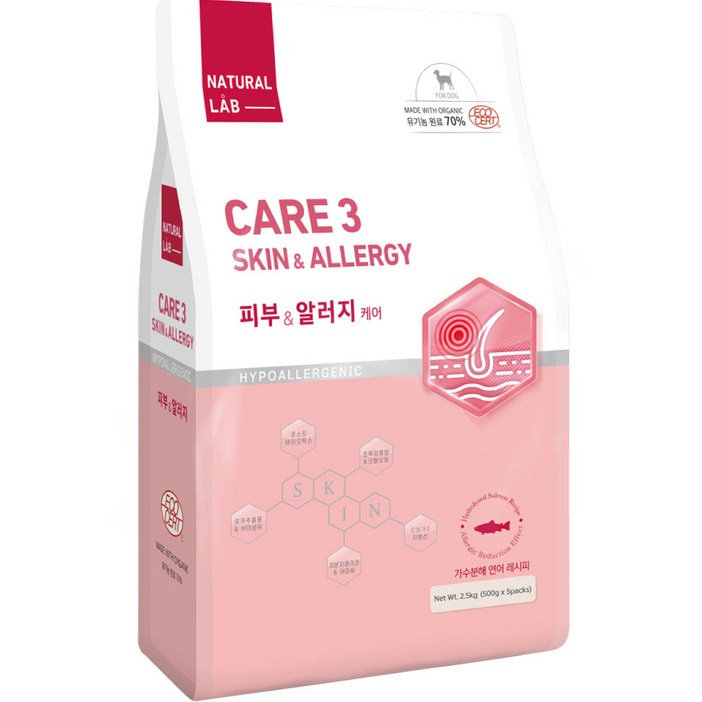 네츄럴랩 강아지 케어 유기농 기능성 사료