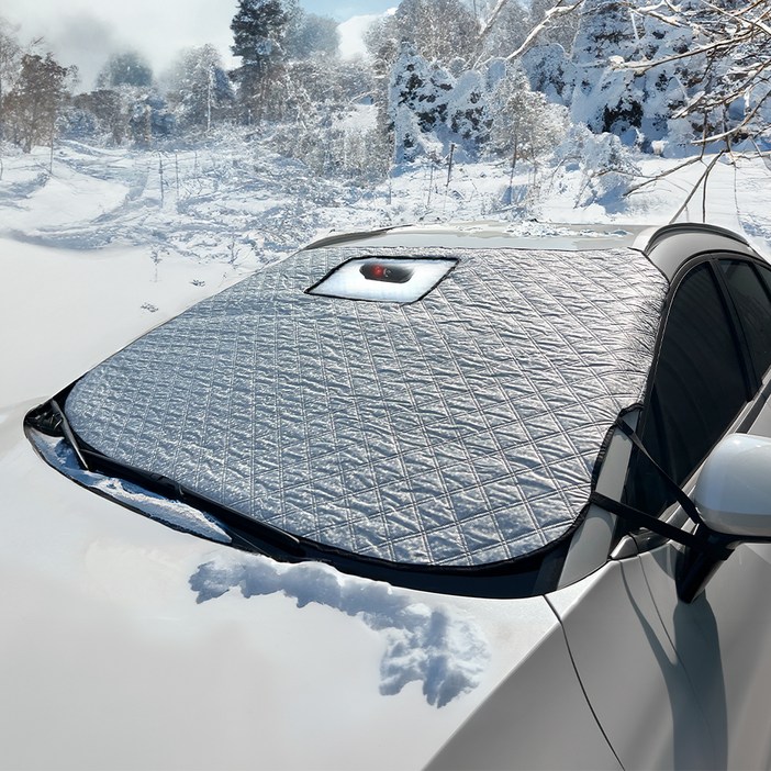 탐사 차량용 성에방지 커버 블랙박스 앞유리용 눈덮개  보관용 가방블랙박스 녹화가능