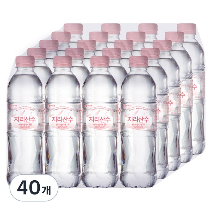 지리산수 핑크, 500ml, 40개