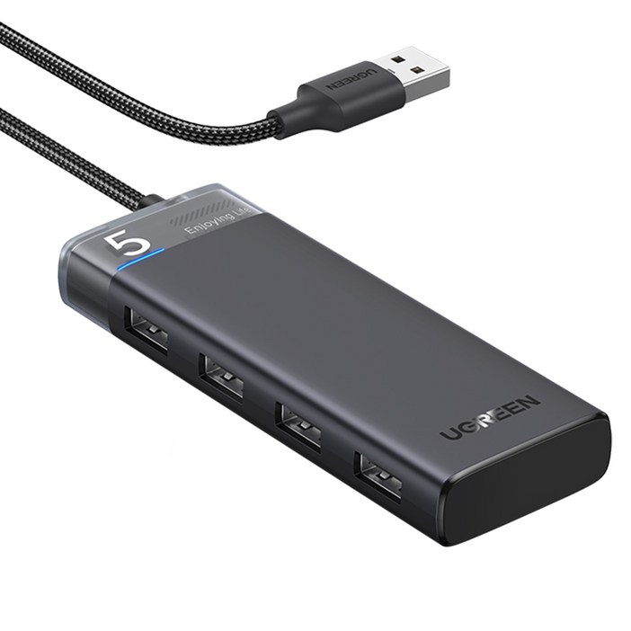 유그린 프리미엄 USB 3.0 고속 멀티 허브 CM653, 블랙, 1개 유그린 프리미엄 USB 3.0 고속 멀티 허브 CM653, 블랙, 1개