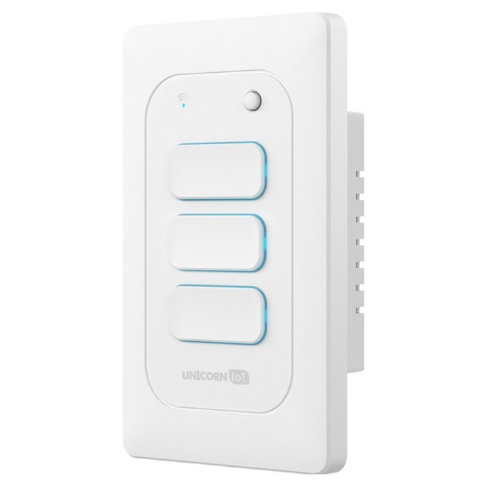 유니콘아이오티 WIFI방식 무선원격제어 스마트 벽스위치 3구 TSSW