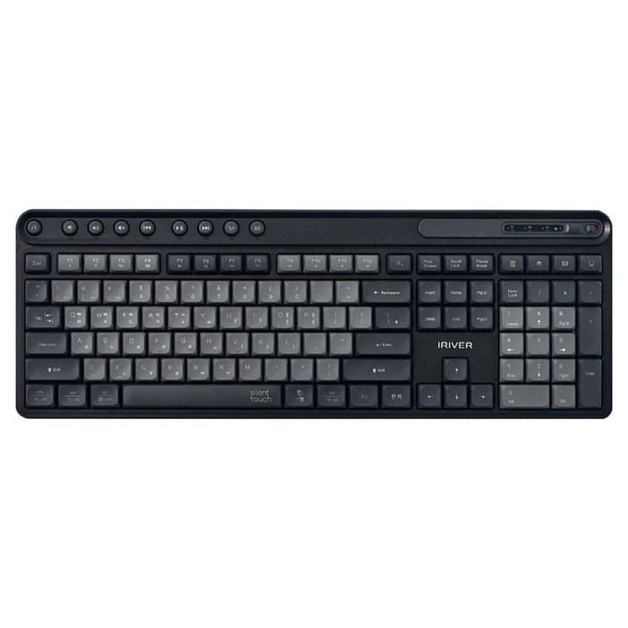 아이리버 Silent 듀얼모드 멀티페어링 블루투스 무소음 무선 키보드, 블랙, MWK601, 제조사축