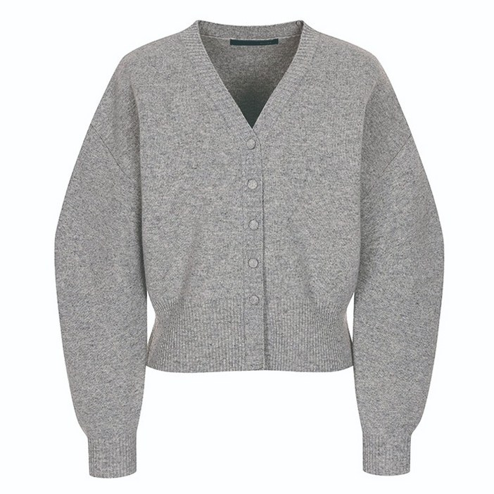 올리브데올리브 여성용 소매 볼륨 브이넥 슬림핏 가디건