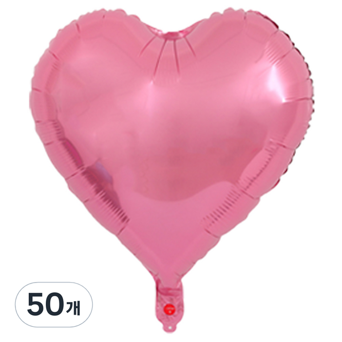 코히모 하트 은박 파티 풍선 45cm 5W0366, 50개, 핑크