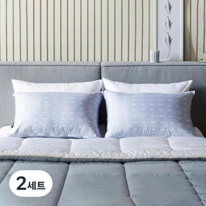 기절베개 속통 2p  커버 2p 세트, 그레이, 2세트