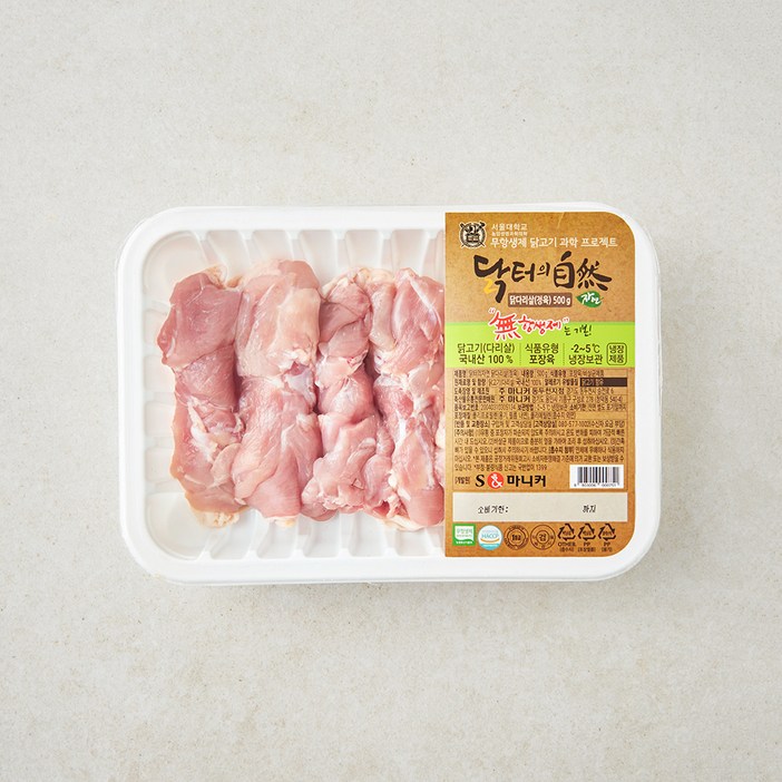 마니커 닭터의자연 무항생제 인증 1등급 닭다리살 정육 (냉장)
