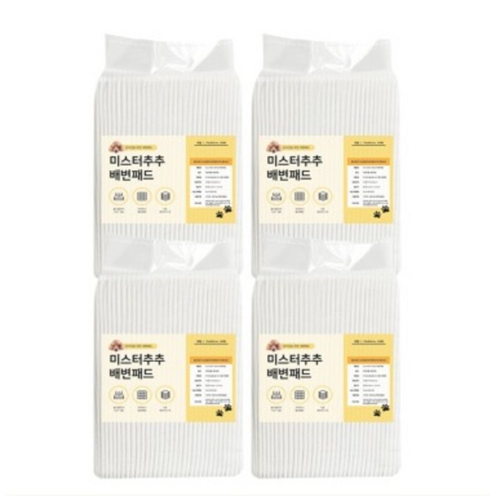 미스터추추 강아지 배변패드 45g, 50개입, 4개 미스터추추 강아지 배변패드 45g, 50개입, 4개