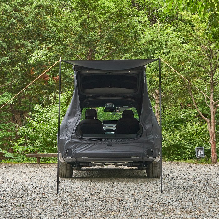 메이튼 레드와일드 제네시스 GV70 차박 캠핑 도킹 쉘터 꼬리 카 텐트, 5인용이상, 블랙