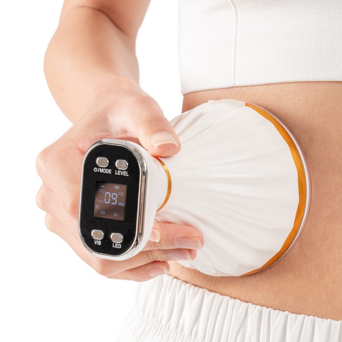 루미누보 바디 고주파 EMS 올인원 마사지기 초음파 복부 진동 온열 종아리 바본관리, 화이트, LN-BD002