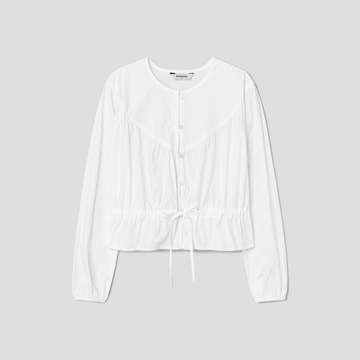 에잇세컨즈 여성 코튼 긴팔 블라우스 화이트 355264LY41 OQK695 LDN643