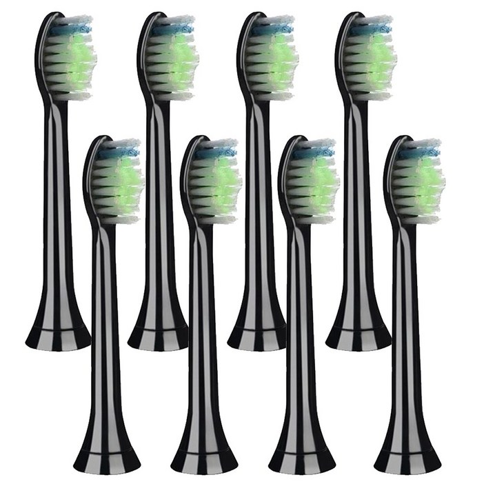 필립스 전동칫솔 호환 칫솔모 HX6938 HX6462 호환 칫솔모 블랙, 8개, 필립스 블랙