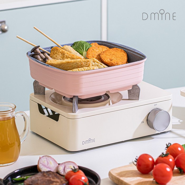 디마인 감성 스토브 캠핑 미니 가스버너 휴대용 GRASTOVE  전용가방포함, 크림, 1개