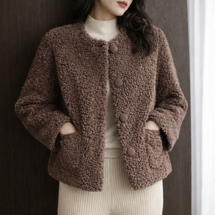 루스리더 여성 캐주얼 스웨이드 벨벳 숏 자켓 E195