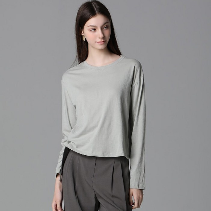 리스트 코튼 라운드넥 티셔츠  택가격 98000원